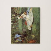 マネ印象派フランスのファミリーガーデン絵画ズ ジグソーパズル (縦)
