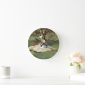 マネ印象派フランスのファミリーガーデン絵画ズ ラウンド壁時計 (ホーム)