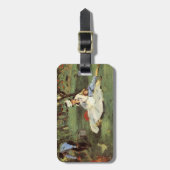 マネ印象派フランスのファミリーガーデン絵画ズ ラゲッジタグ (正面縦)