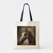 マネ威厳のある付き野生のカラフル馬 トートバッグ (裏面)