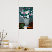 マネ牡丹おそらくVのピンクの花束 ポスター (キッチン)