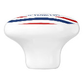 マネ航海のリーネイビーブルーレッドホワイトストライプいかり セラミックノブ (側面)