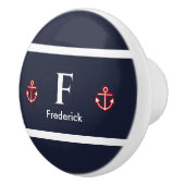 マネ航海のリーネイビーブルー白ストライプ色酒ドリンクCoas セラミックノブ (右)