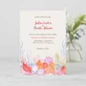 マネ航海のルビーチシーライフウォーターカラー結婚ズ 招待状 (スタンド正面)