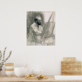 マネ |イーゼルのエドアール・マネポートレート ポスター (キッチン)