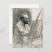 マネ |イーゼルのエドアール・マネポートレート ポストカード (正面/裏面)