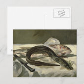 マネ |ウナギとレッドミュレット， 1864 ポストカード (正面/裏面)