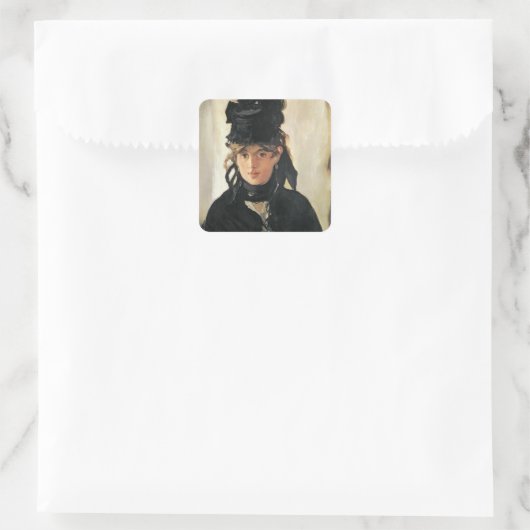 マネ |ヴァイオレットの花束を添えたベルテ・モリソト スクエアシール (バッグ)