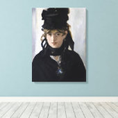 マネ – ヴェルト・モリソトとヴィオレットの花束 キャンバスプリント (インサイチュ (ウッドフロア))