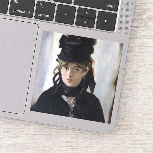 マネ – ヴェルト・モリソトとヴィオレットの花束 シール (詳細)