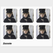 マネ – ヴェルト・モリソトとヴィオレットの花束 スクエアシール (シート)