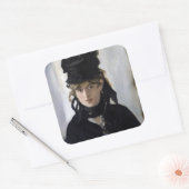 マネ – ヴェルト・モリソトとヴィオレットの花束 スクエアシール (封筒)