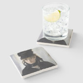 マネ – ヴェルト・モリソトとヴィオレットの花束 ストーンコースター (横)