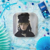 マネ – ヴェルト・モリソトとヴィオレットの花束 ペーパープレート (パーティー)