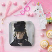 マネ – ヴェルト・モリソトとヴィオレットの花束 ペーパープレート (パーティー)