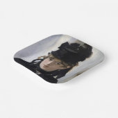 マネ – ヴェルト・モリソトとヴィオレットの花束 ペーパープレート (傾斜あり)