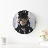 マネ – ヴェルト・モリソトとヴィオレットの花束 ラージ壁時計 (ホーム)