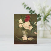 マネ |小台座に牡丹の花瓶， 1864 ポストカード (スタンド正面)