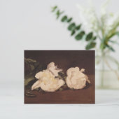 マネ |白い牡丹とセクタールの枝 ポストカード (スタンド正面)