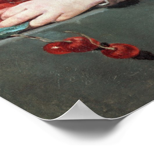 マネ | 1859年の少年とさくらんぼ ポスター (角)