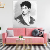 マネ | Madame Emile Zolaのポートレート, 1874 キャンバスプリント (インサイチュ (リビング))