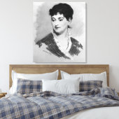 マネ | Madame Emile Zolaのポートレート, 1874 キャンバスプリント (インサイチュ (寝室))