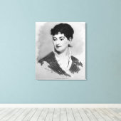 マネ | Madame Emile Zolaのポートレート, 1874 キャンバスプリント (インサイチュ (ウッドフロア))