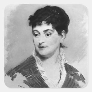 マネ Madame Emile Zolaのポートレート, 1874 スクエアシール