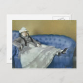 マネ | Madame Manet on a Blue Sofa, 1874 ポストカード (正面/裏面)