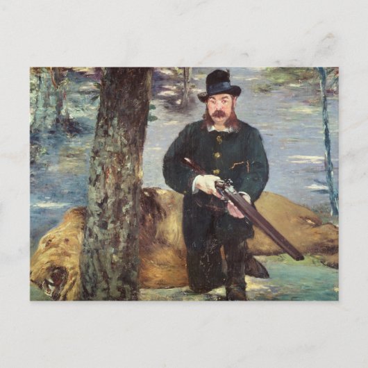 マネ | Pertuiset, Lion Hunter, 1881 ポストカード (正面)