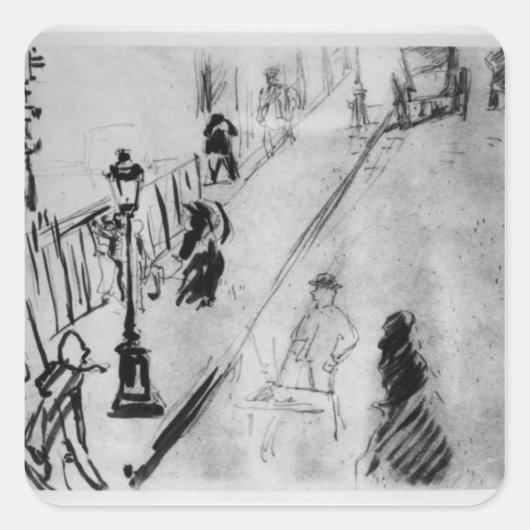 マネ | Rue Mosnier, c.1878 スクエアシール (正面)
