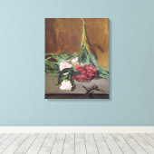 マネ | Stem of Peonies and Secateurs, c.1864 キャンバスプリント (インサイチュ (ウッドフロア))