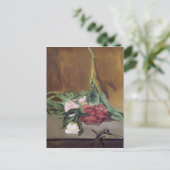 マネ | Stem of Peonies and Secateurs, c.1864 ポストカード (スタンド正面)