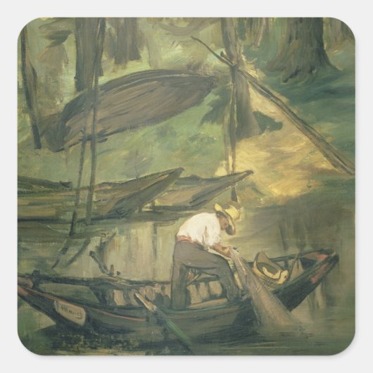 マネ | The Fisherman, c.1861 スクエアシール (正面)