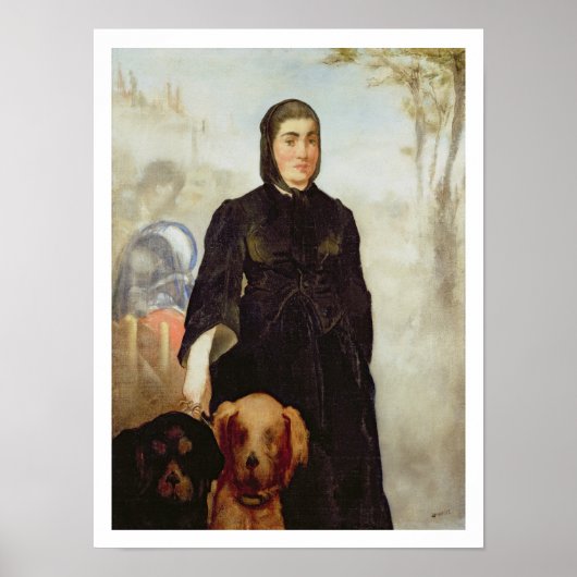 マネ | Woman With Dogs, 1858 ポスター (正面)