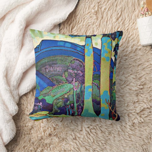 マノキアン – ハワイアン風景 クッション (ブランケット)