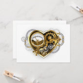 マノメーター付きのスチームパンクハート カード (正面/裏面インサイチュ)