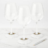 マノメーター付きのスチームパンクハート ワイングラスタグ (セット)