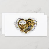 マノメーター付きのスチームパンクハート 案内状 (正面/裏面)