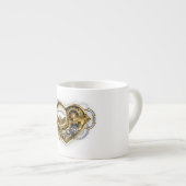 マノメーター付きスチームパンクハート エスプレッソカップ (正面右)