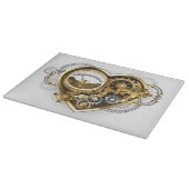 マノメーター付きスチームパンクハート カッティングボード (角)