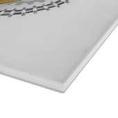 マノメーター付きスチームパンクハート カッティングボード (角)