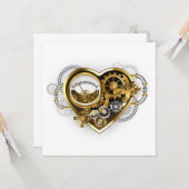 マノメーター付きスチームパンクハート カード (正面/裏面インサイチュ)