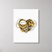 マノメーター付きスチームパンクハート キャンバスプリント (正面)