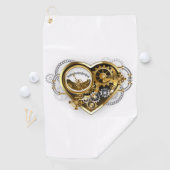 マノメーター付きスチームパンクハート ゴルフタオル (インサイチュ)