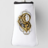 マノメーター付きスチームパンクハート ゴルフヘッドカバー (回転90)