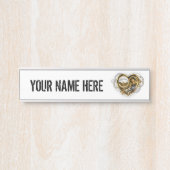 マノメーター付きスチームパンクハート サインプレート (正面)