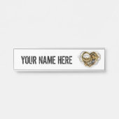 マノメーター付きスチームパンクハート サインプレート (正面)