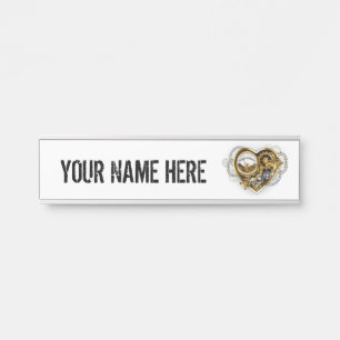 マノメーター付きスチームパンクハート サインプレート