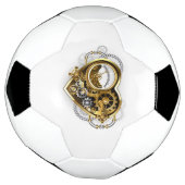 マノメーター付きスチームパンクハート サッカーボール (回転)